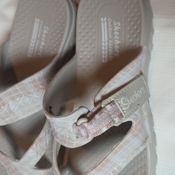 Skechers Foamies Womans Light Beige Patterned Comfort Sandals,sz 8 - Picture 3 of 4